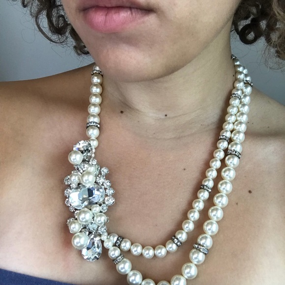 Jewelry - Handmade Pearl Bridal Statement Necklace